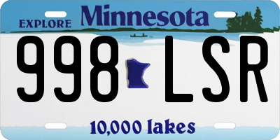MN license plate 998LSR