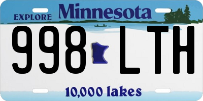 MN license plate 998LTH