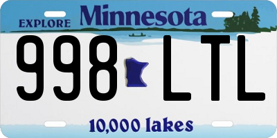 MN license plate 998LTL