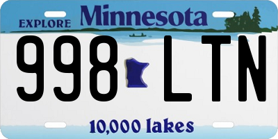 MN license plate 998LTN