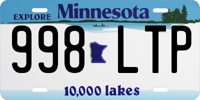 MN license plate 998LTP