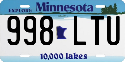 MN license plate 998LTU