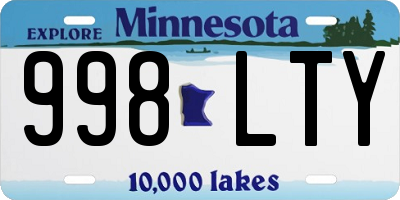 MN license plate 998LTY