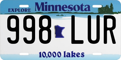 MN license plate 998LUR
