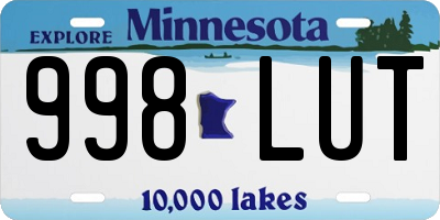 MN license plate 998LUT