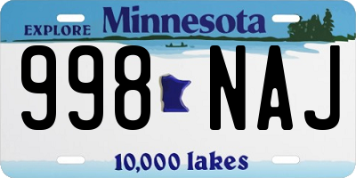 MN license plate 998NAJ