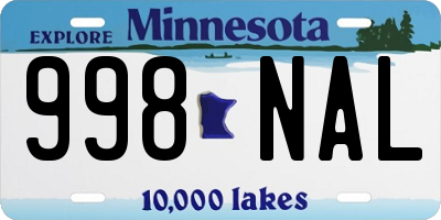 MN license plate 998NAL