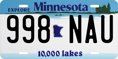 MN license plate 998NAU