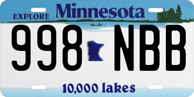 MN license plate 998NBB