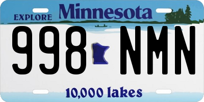 MN license plate 998NMN