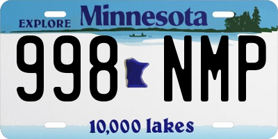 MN license plate 998NMP