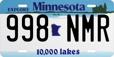MN license plate 998NMR