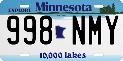 MN license plate 998NMY