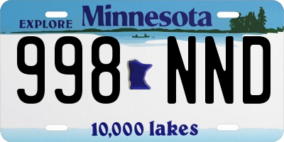 MN license plate 998NND