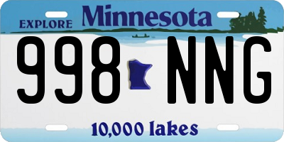 MN license plate 998NNG