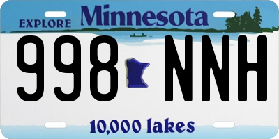 MN license plate 998NNH