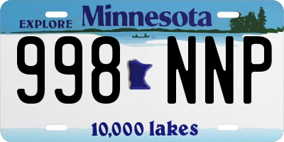 MN license plate 998NNP