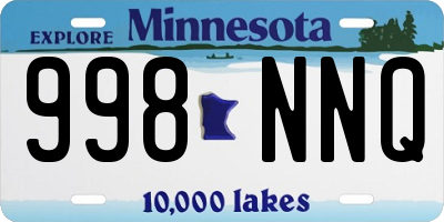 MN license plate 998NNQ