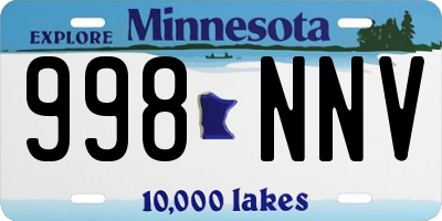 MN license plate 998NNV