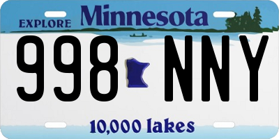 MN license plate 998NNY