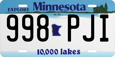 MN license plate 998PJI