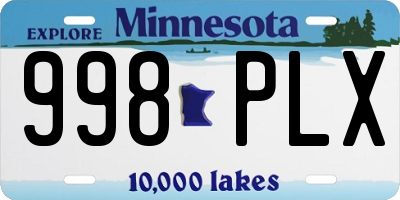 MN license plate 998PLX