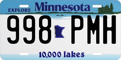 MN license plate 998PMH