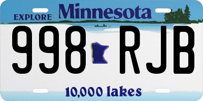 MN license plate 998RJB