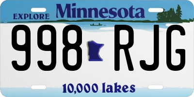 MN license plate 998RJG