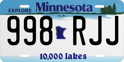 MN license plate 998RJJ