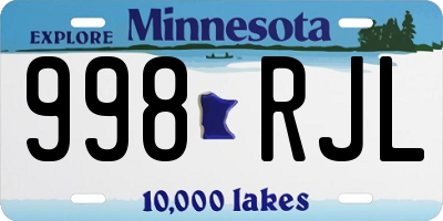 MN license plate 998RJL