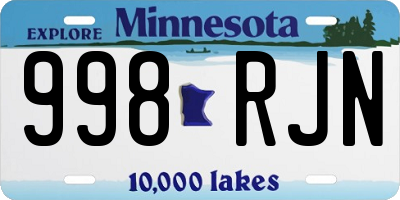 MN license plate 998RJN