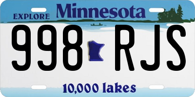 MN license plate 998RJS