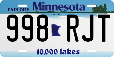 MN license plate 998RJT
