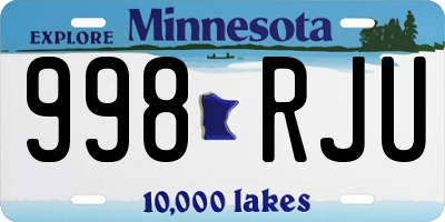 MN license plate 998RJU