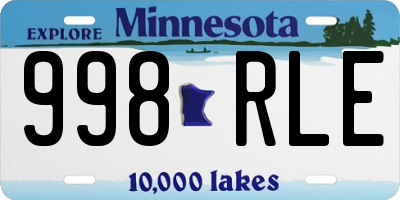 MN license plate 998RLE