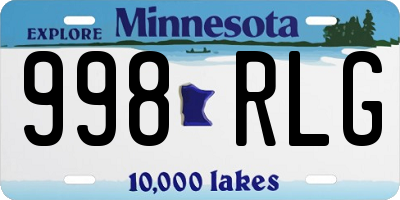 MN license plate 998RLG