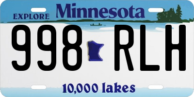 MN license plate 998RLH