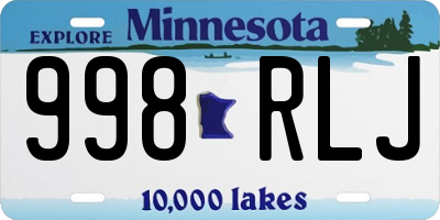 MN license plate 998RLJ