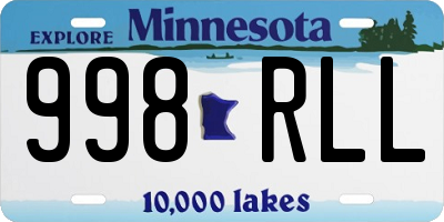 MN license plate 998RLL