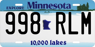 MN license plate 998RLM