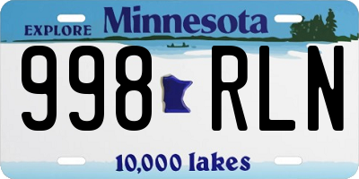 MN license plate 998RLN