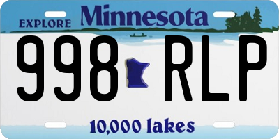 MN license plate 998RLP