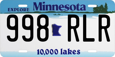 MN license plate 998RLR