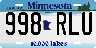 MN license plate 998RLU