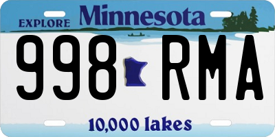 MN license plate 998RMA