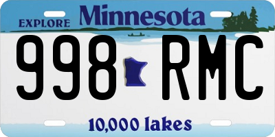 MN license plate 998RMC