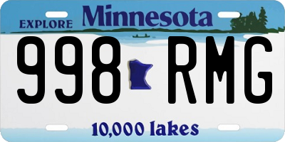 MN license plate 998RMG