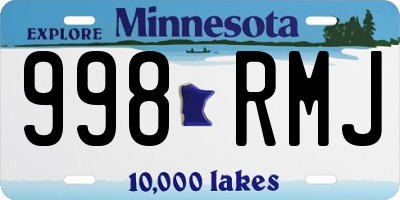 MN license plate 998RMJ