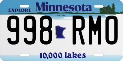 MN license plate 998RMO